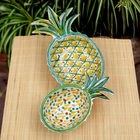 mexican-ceramics-pineapple-snack-for-serving-green-set-of-2