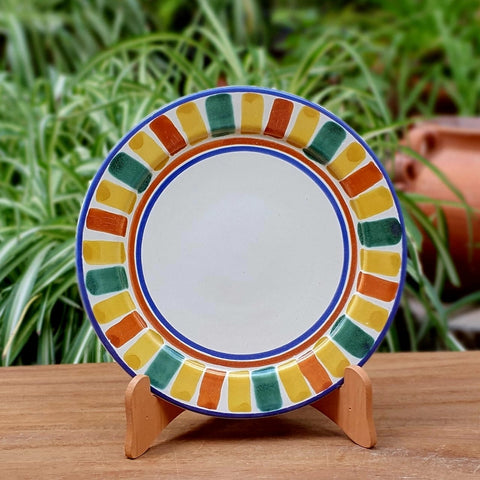 mexican-ceramics-plates-happy-stripes-dinner-salad-dinning-dinnerware