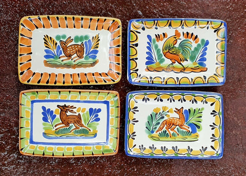 mexican-ceramics-rectangular-tapas-plates-animales-tabledecor