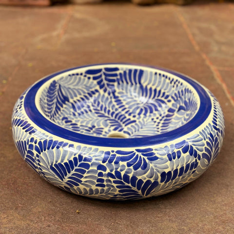 mexican-ceramics-sink-blue-milestone-dona-round-overlay-art-mexico