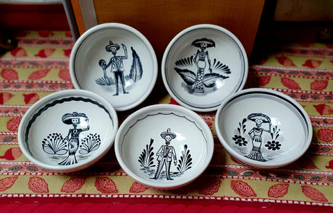 mexican-ceramics-small-bowl-catrina-black-and-white
