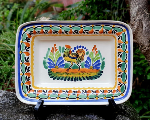 mexican-ceramics-snack-rectangular-rooster-chickens-farm-ranch-usa-2