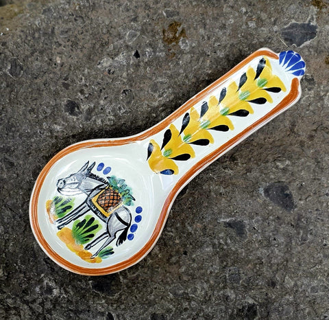 mexican-ceramics-spoon-rest-donkey-collection-farm-ranch-from-mexico