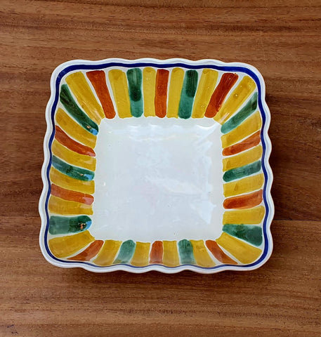 mexican-ceramics-square-bowl-happy-stripe