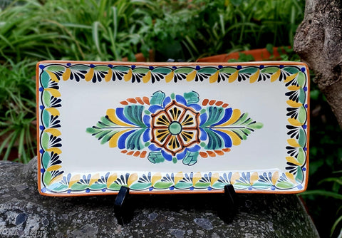 mexican-ceramics-trays-rectagular-flower-kitchen-table-decor