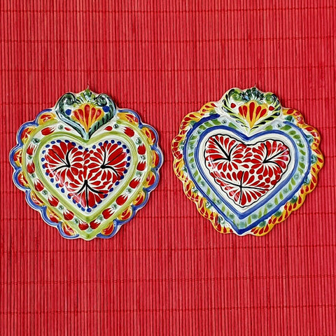 mexican-handcrafts-christmas-LOVE-heart-ornaments-love-day-handpainted-love-heart-setof2