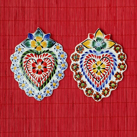 mexican-handcrafts-flower-christmas-heart-ornaments-love-day-handpainted