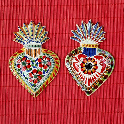 mexican-handcrafts-flower-christmas-sacred-heart-ornament-love-day-handpainted-2