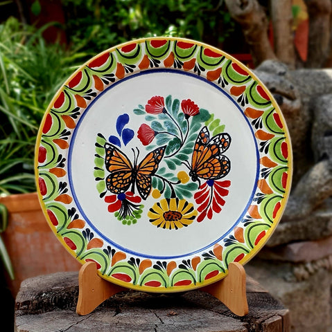 mexican-plates-ceramics-butterfly-monarch-design-michoacan-lovers-gto-mexico