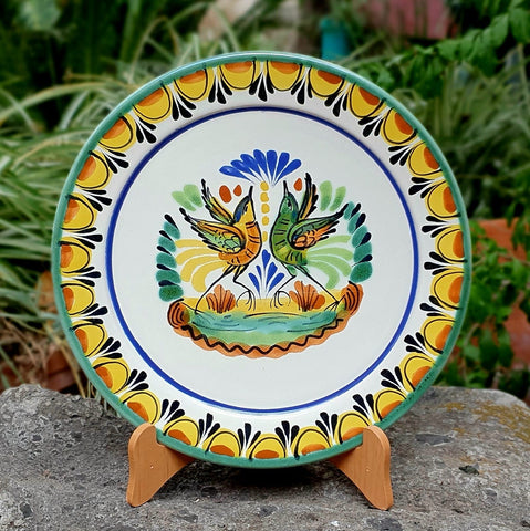 mexican-plates-ceramics-love-birds-mayolica-from-mexico-amazon-handcrafts