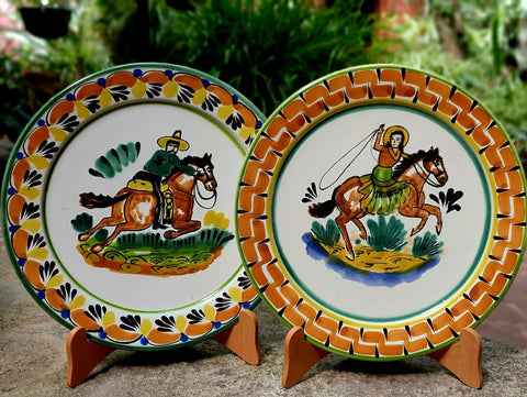 mexican-plates-cowboy-cowgirl-couple-gift-present-custom-cetamics-texas-style