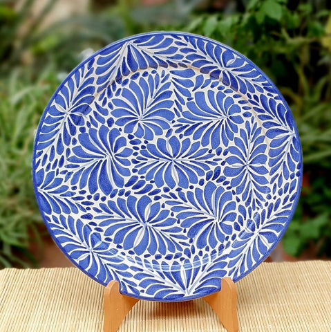 mexican-plates-mayolica-talavera-blue-milestone-san-miguel-gto-mexico-decor-gifts