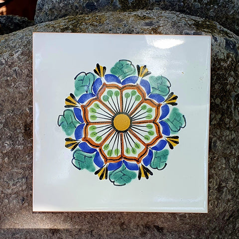 mexican-tiles-VII-pottery-hand-made-custom-designs-4x4-6x6-home-decor-flower-8