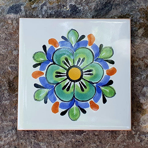 mexican-tiles-pottery-hand-made-custom-designs-4x4-6x6-home-decor-flower