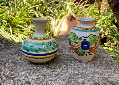mexican ceramics pottery decorative flower vase majolica hand craft