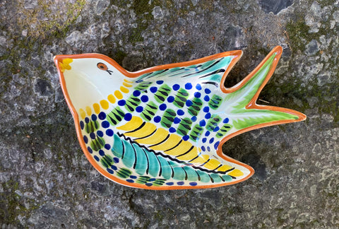 mexican snack dish swallow shape folk art mexico