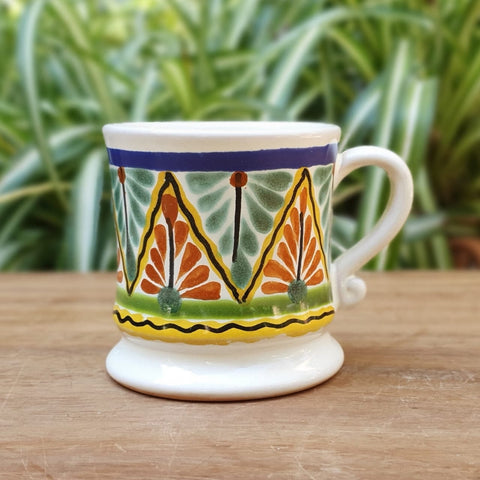 mexican mugs coffe majolica hand thrown mexico ceramics dinnerware