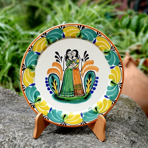 wedding-gift-two-women-mayolica-custom-plate-mexico-pride-pride day