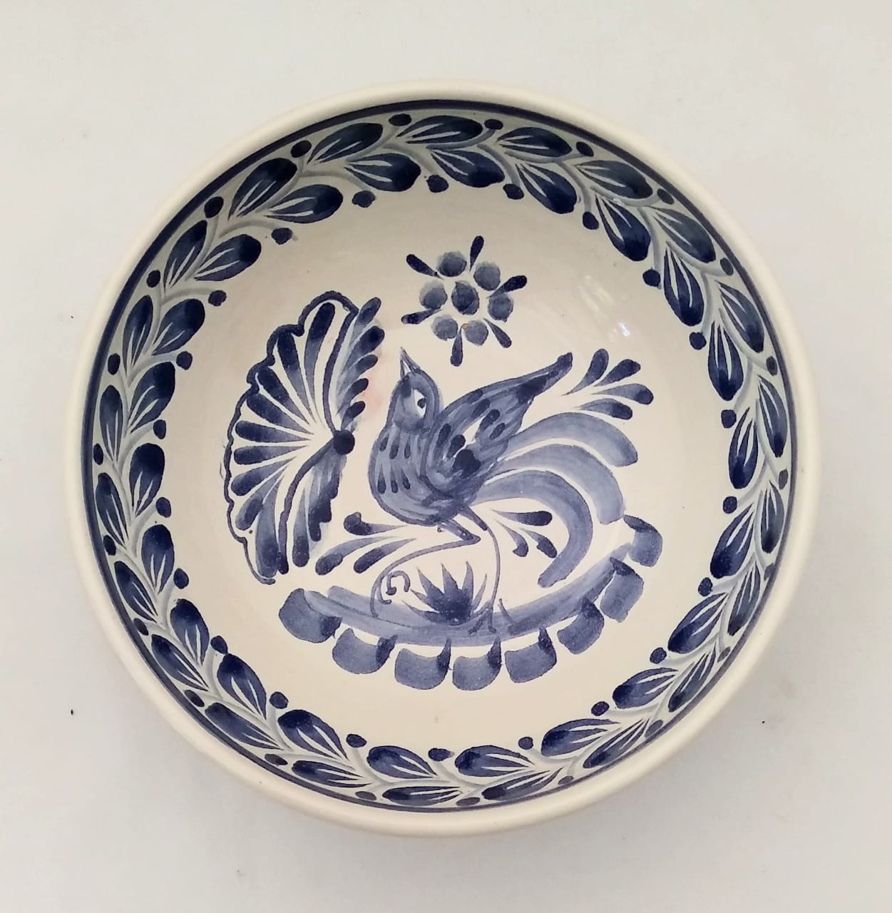 Bird Cereal/Soup Bowl  Oz Blue and White handcrafts talavera mexico –  Gorky Gonzalez Store