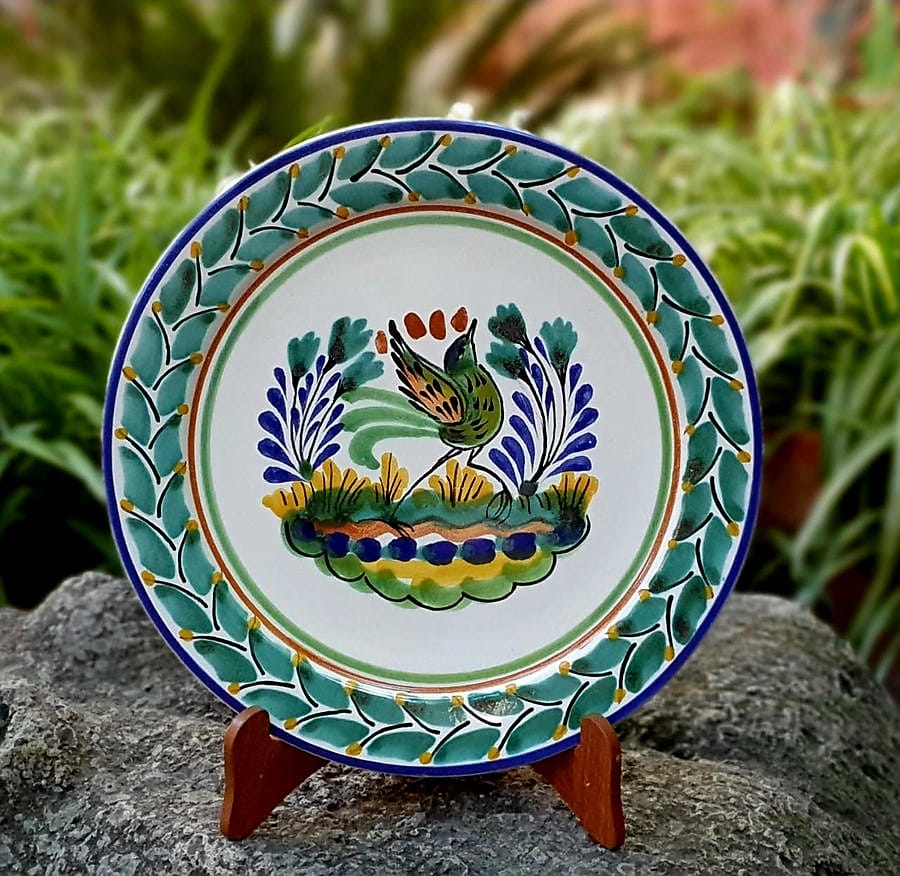 Mexican Pottery Bird Plates Multi-colors Gorky Pottery Mayolica Handmade –  Gorky Gonzalez Store