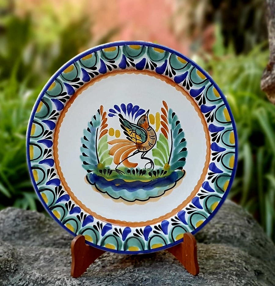 Mexican Pottery Bird Plates Multi-colors Gorky Pottery Mayolica Handmade –  Gorky Gonzalez Store