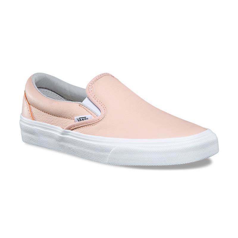 vans classic slip on leather womens