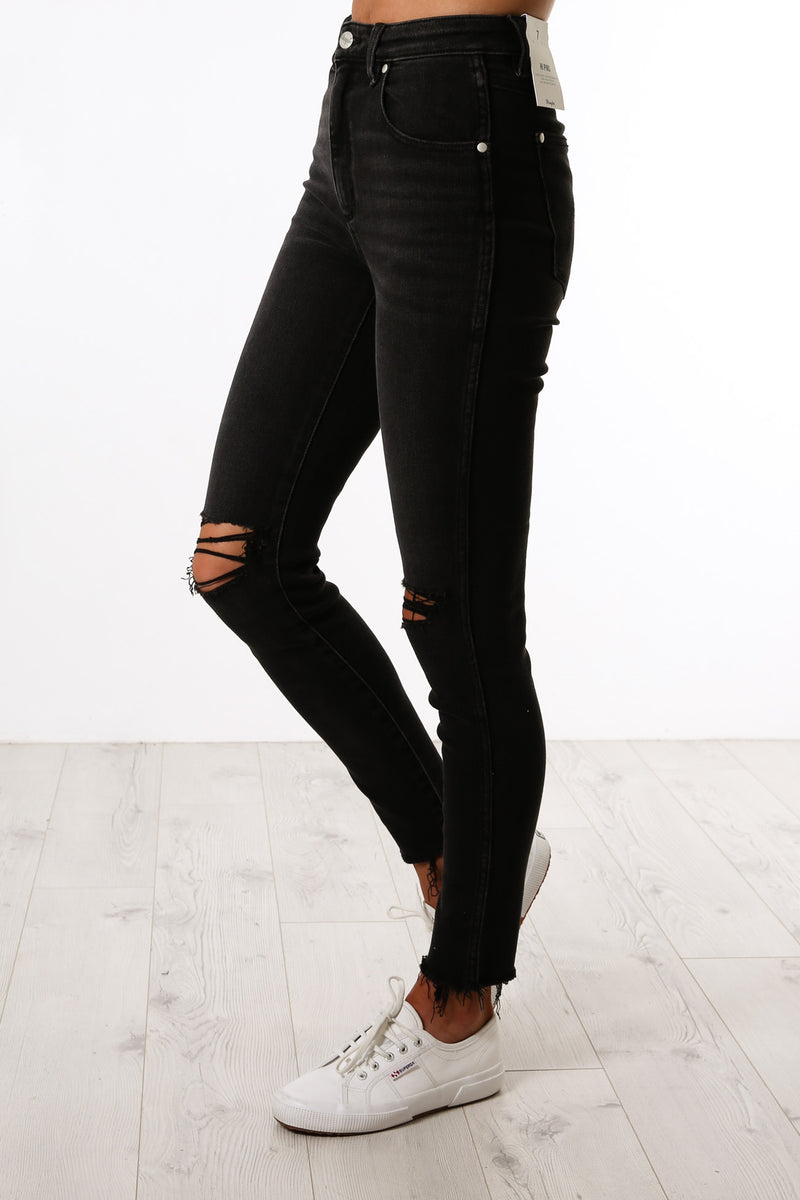 Hi Pin Cropped Jean Backbite Black - Jean Jail