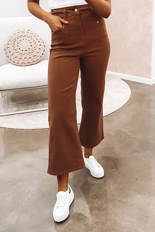 Leighton Flare Pant Brown - Jean Jail