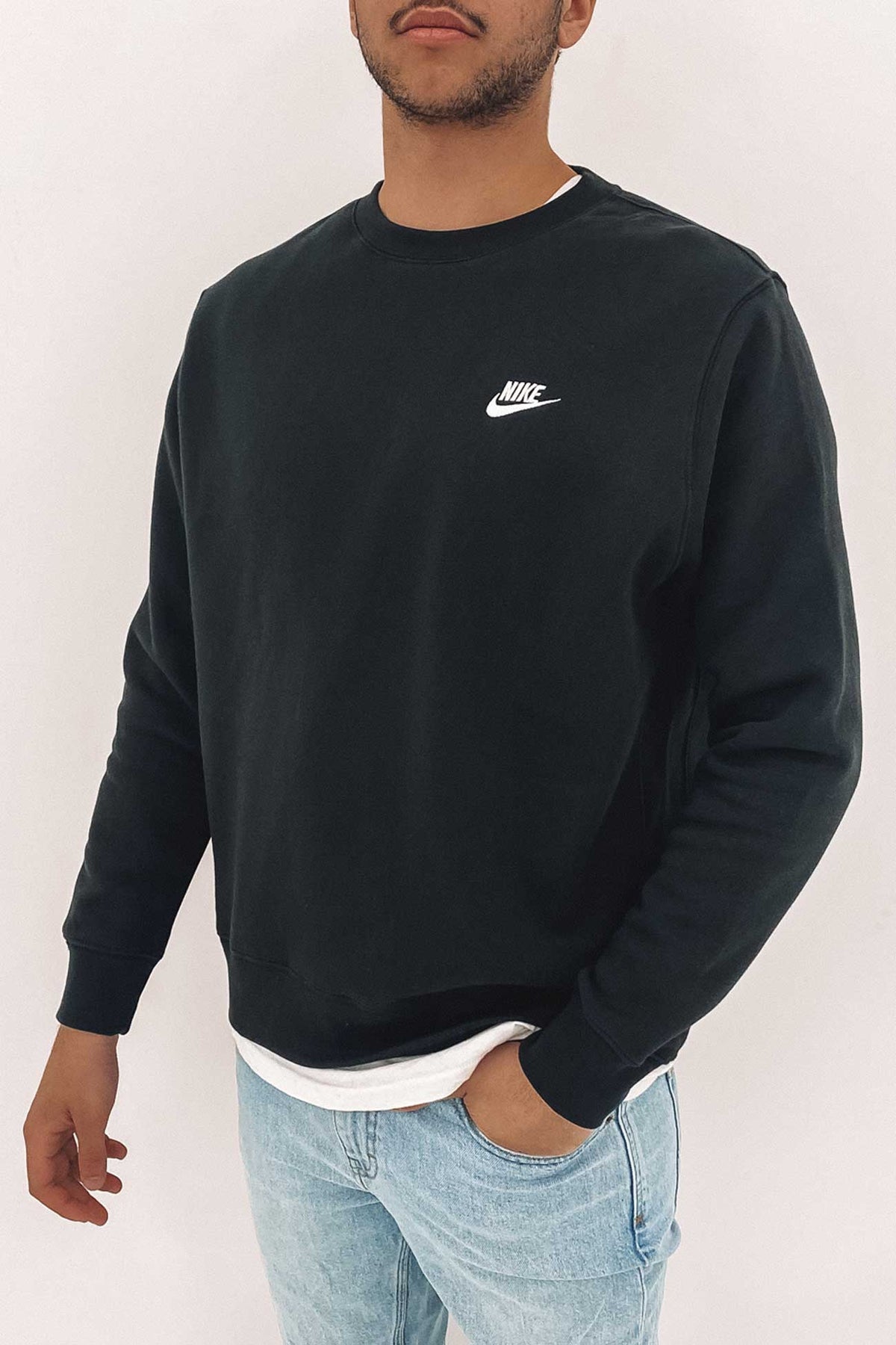 Nike Sportswear Club Fleece Crew Black - Jean Jail