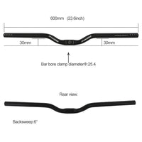 upanbike mountain bike road bike handlebar aluminum alloy flat bar riser bar 25.4 mm600mm 31.8 mm620mm