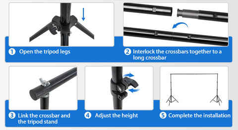 how to install backdrop stand