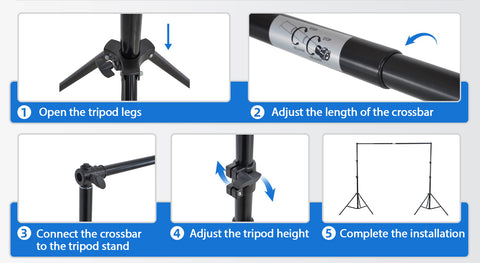 install method of the backdrop stand