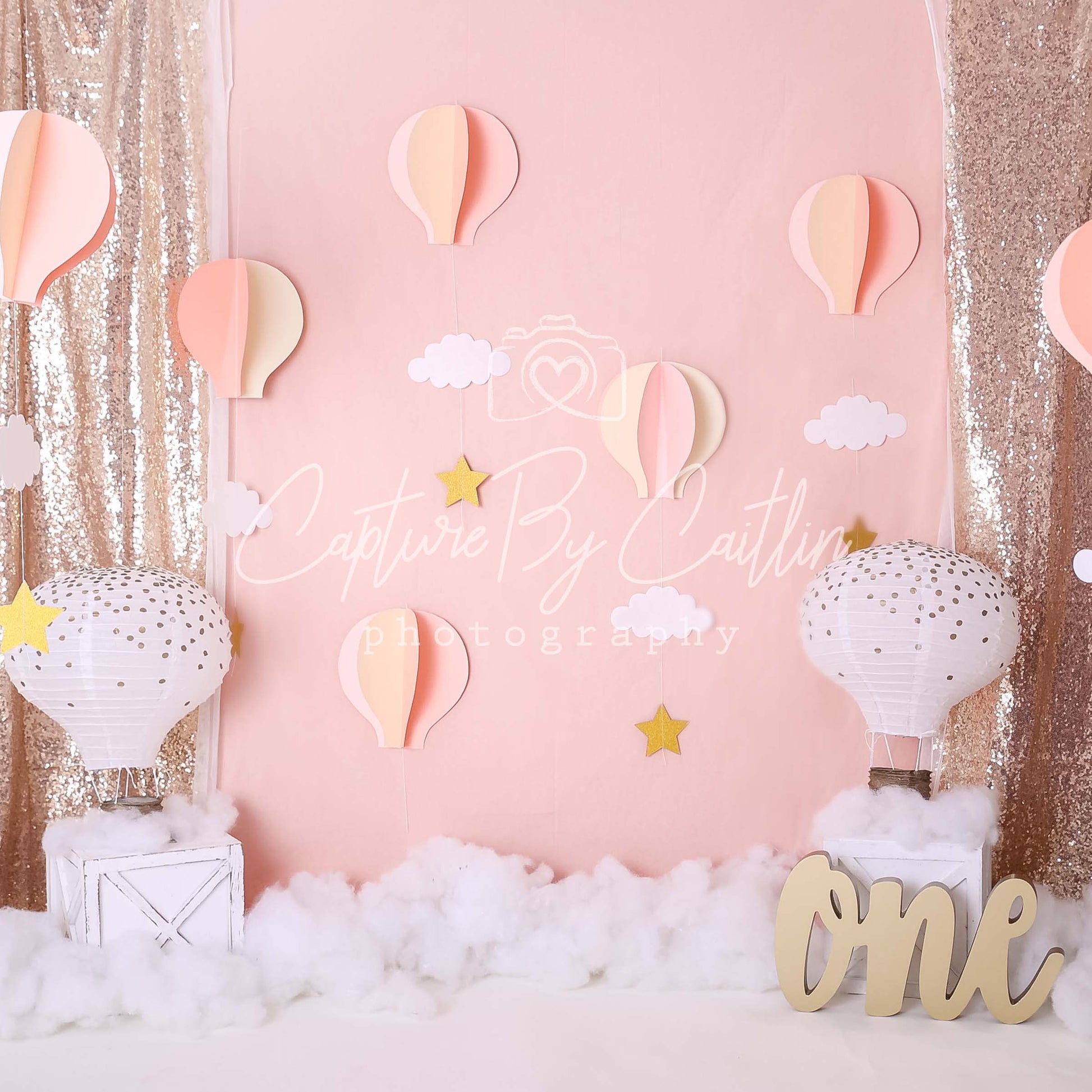 Kate Hot Air Balloon 1st Birthday Backdrop Designed by Caitlin Lynch – Kate  backdrop UK