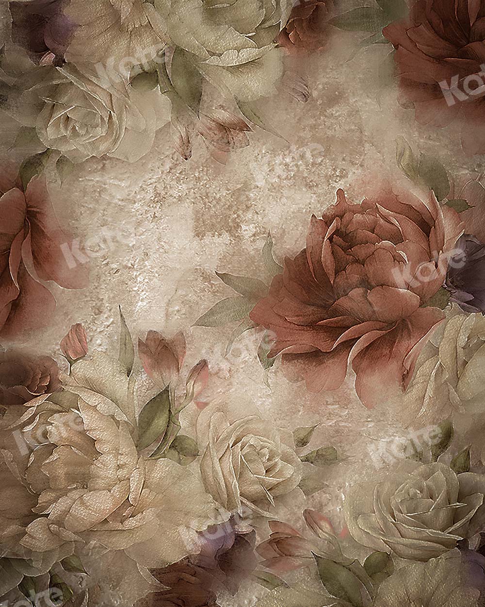 Kate Fine Art Florals Retro Peony Backdrop for Photography– Kate