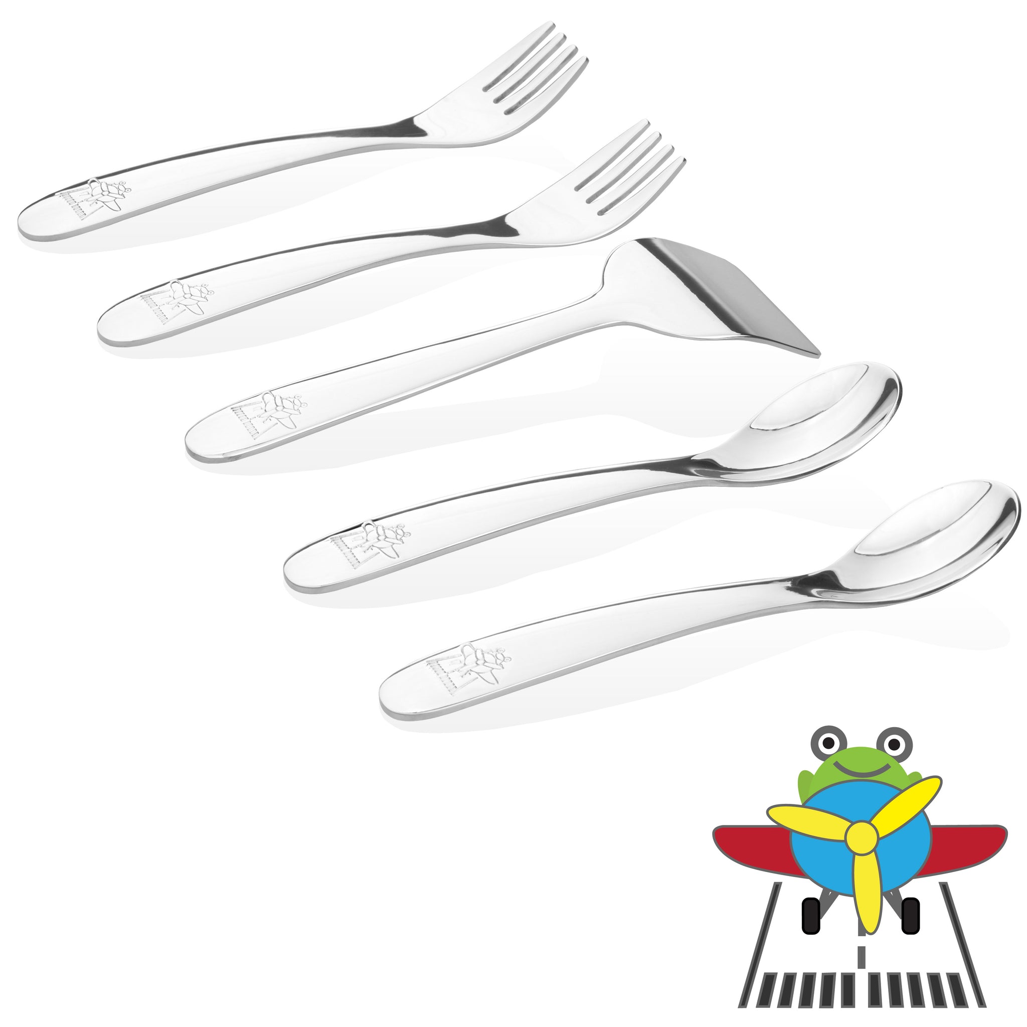 stainless steel baby spoon and fork set