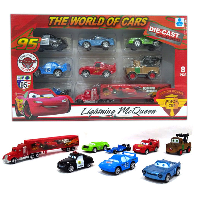 Cars Lightning McQueen: Piston Cup Racing Team - 8 pcs Die Cast Metal —  