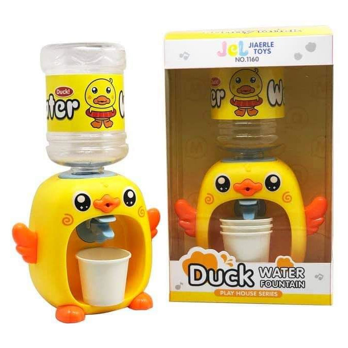 Mini Cute Simulation Duck Water Dispenser Toy Drinking Fountain Educational Play For Children