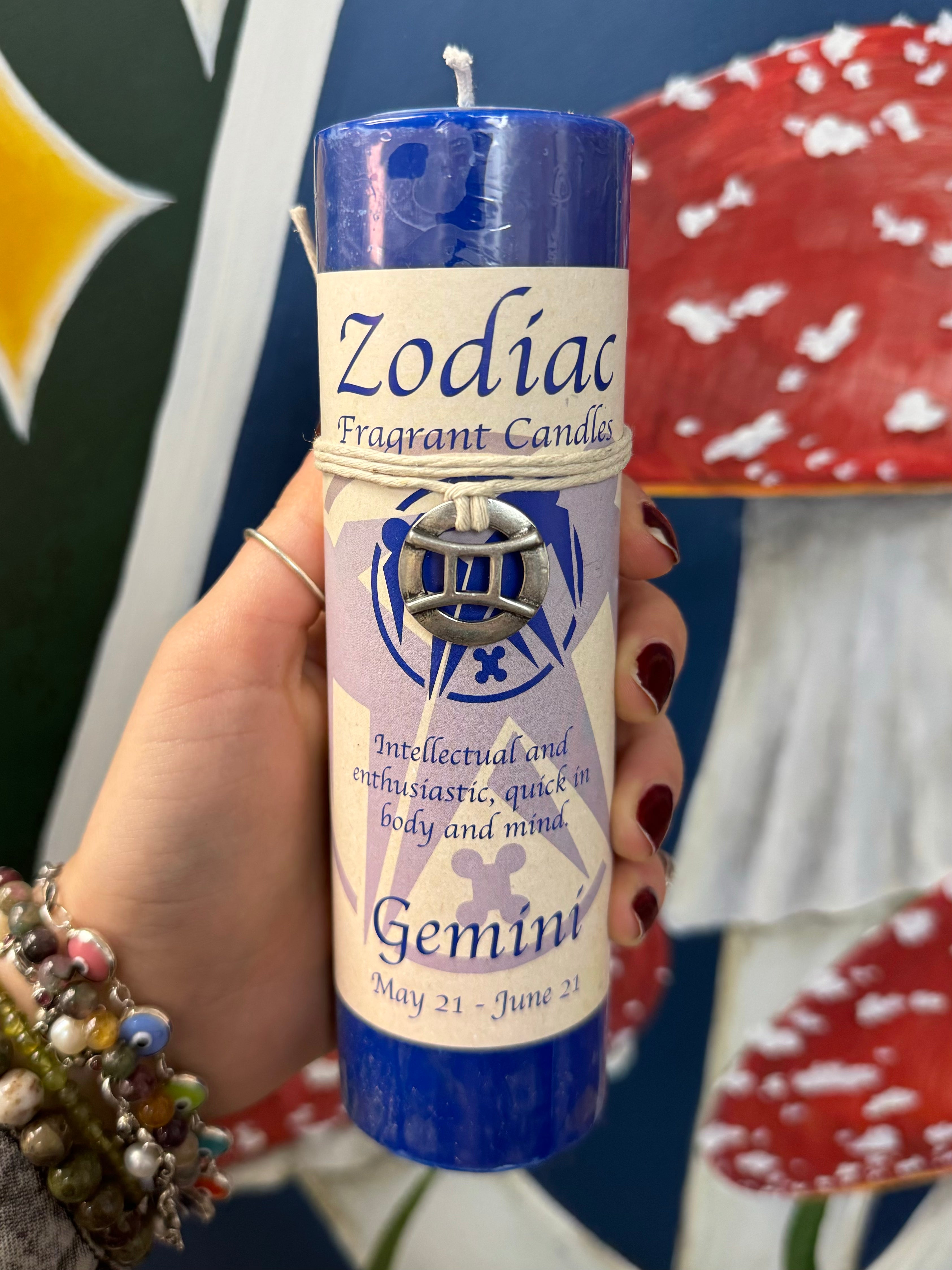 Zodiac Pewter Pendant Candle: GEMINI