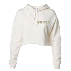 sand cropped hoodie