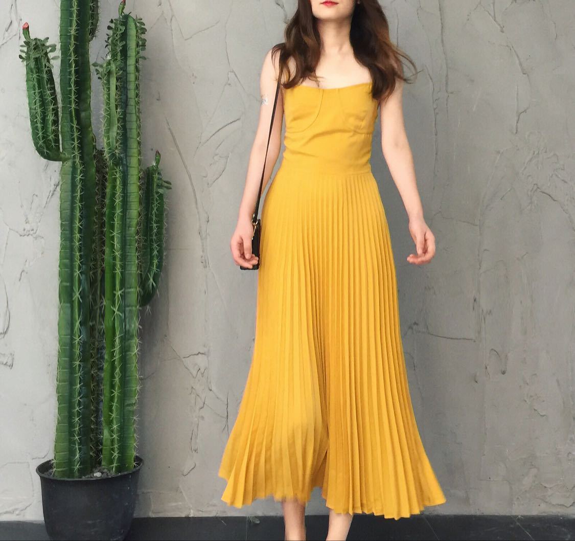 yellow chiffon dress