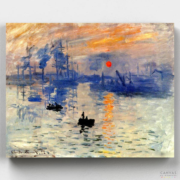 Pintar impresion sol naciente de Monet