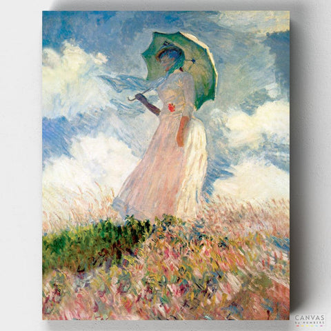 Woman with a Parasol by Claude Monet