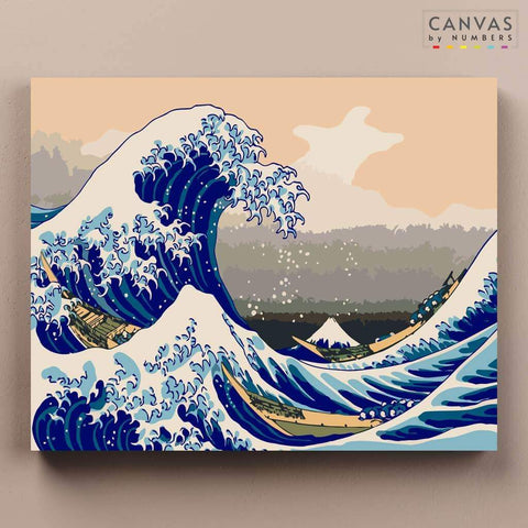 The Great Wave by Katsushika Hokusai paint by numbers