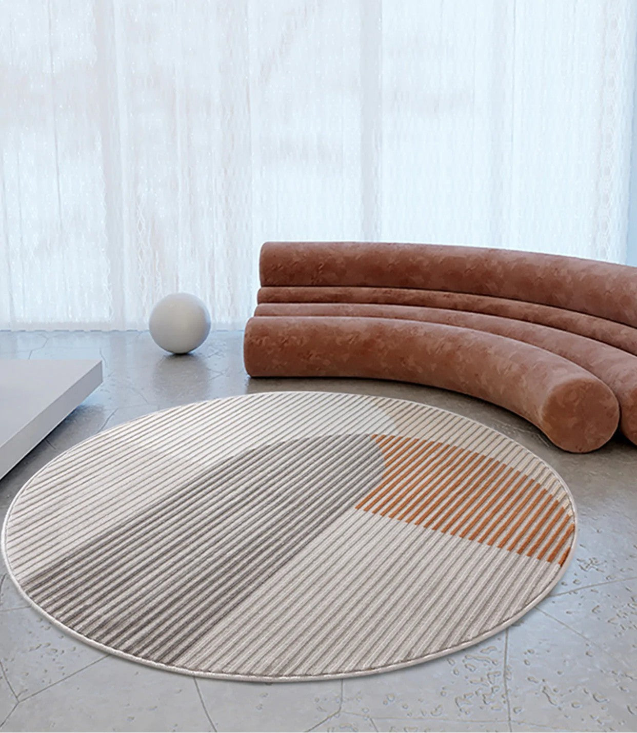 Contemporary Area Rugs, Abstract Modern Area Rugs under Coffee Table, Round Area Rugs, Modern Rugs in Bedroom, Dining Room Area Rug
