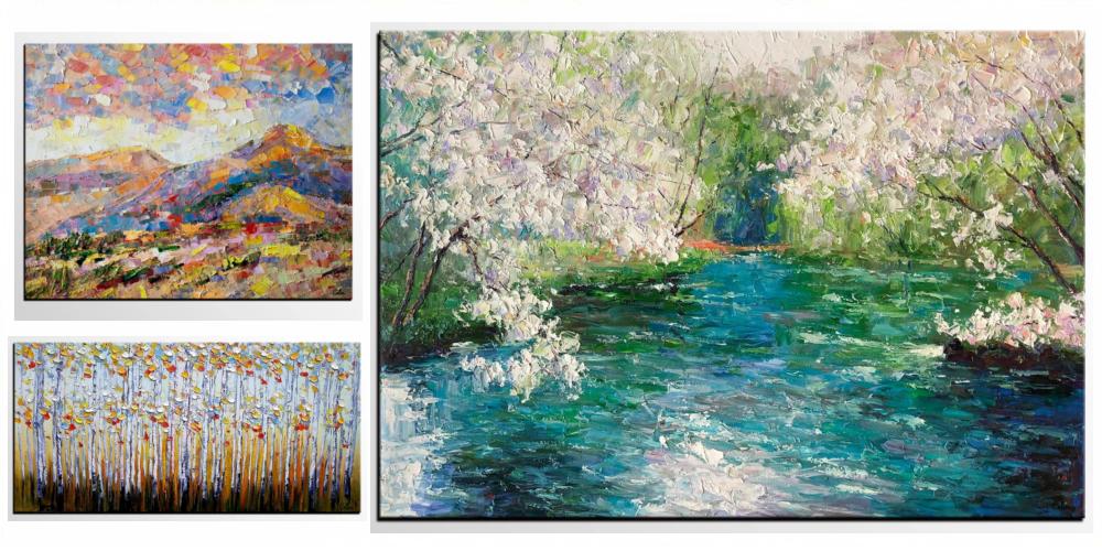 Original Landscape Paintings, Large Paintings for Bedroom, Acrylic Landscape Paintings, Wall Art Paintings, Landscape Canvas Paintings, Tree Paintings, Landscape Paintings for Bedroom
