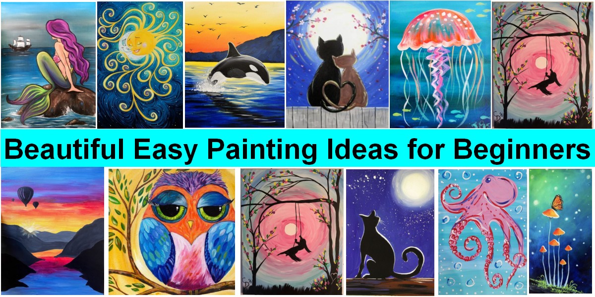 Easy Painting Ideas for Beginners, Easy Cartoon Painting Ideas for