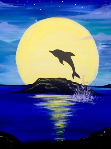 40 Easy Landscape Painting Ideas, Easy Painting Ideas for Kids, Easy Acrylic Painting on Canvas, Simple Painting Ideas for Beginners, Easy Dolphin Wall Art Paintings