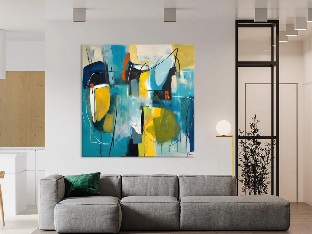 Acrylic Painting for Living Room, Contemporary Abstract Artwork, Extra Large Wall Art Paintings, Original Modern Artwork on Canvas