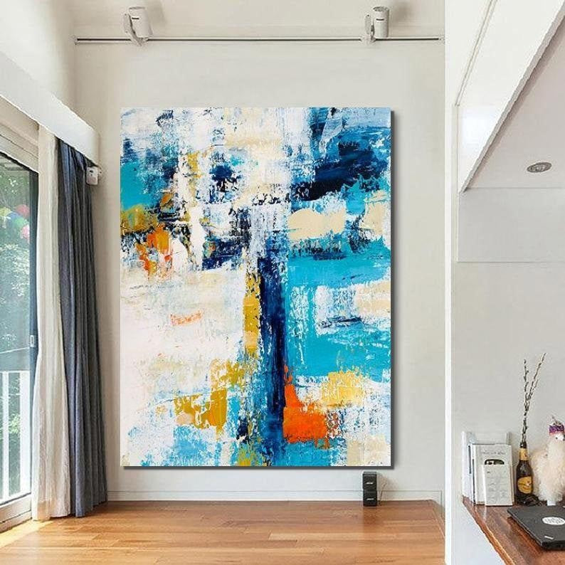 Abstract Canvas Painting, Modern Paintings for Dining Room, Hand Painted Wall Painting, Extra Large Abstract Artwork