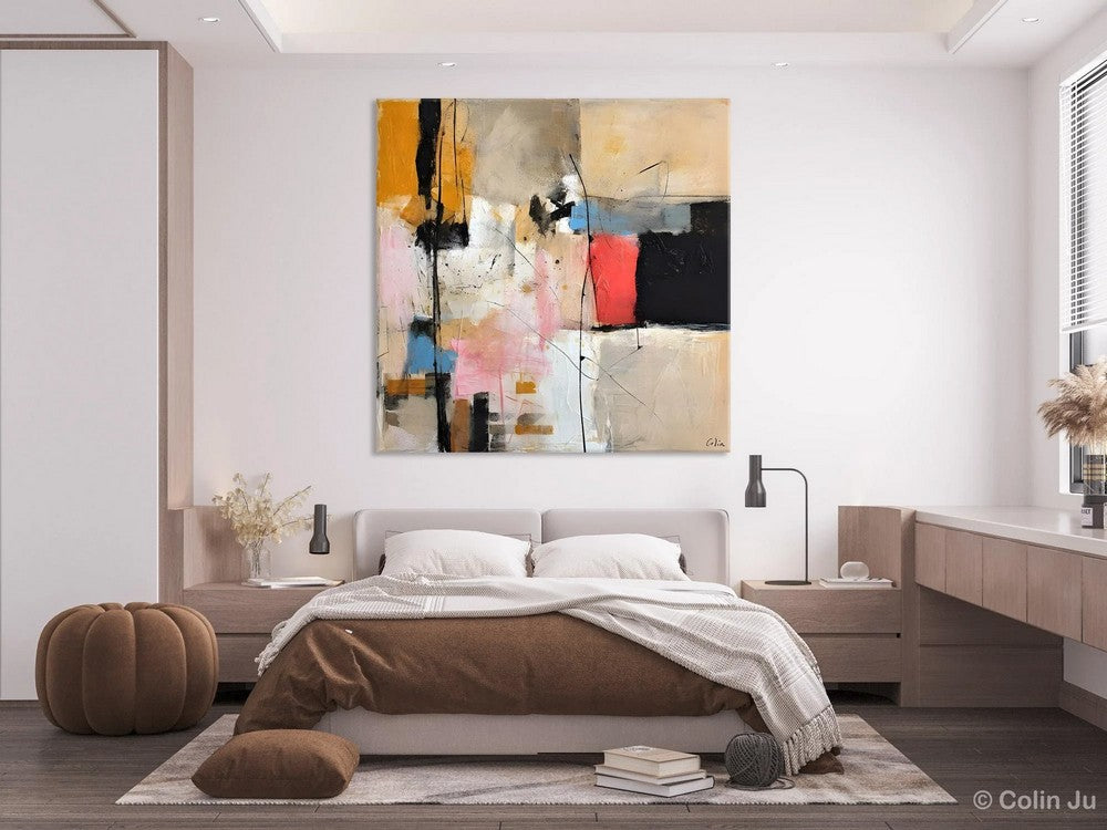 Contemporary Canvas Art, Modern Acrylic Artwork, Original Modern Paintings, Heavy Texture Canvas Art, Large Abstract Painting for Bedroom